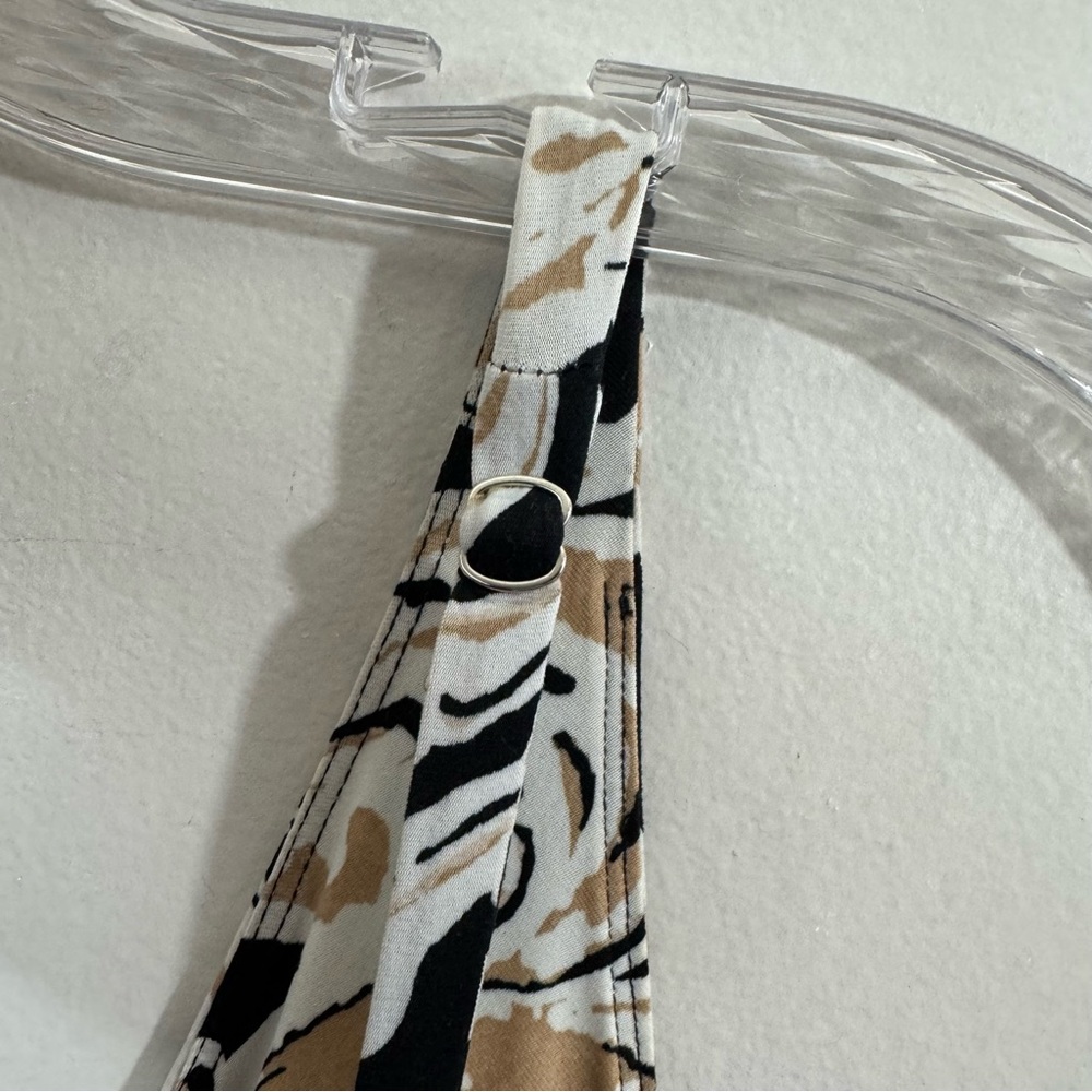 Soma Black Beige White Floral Sleeveless Maxi Dress Women Size Large - Picture 4 of 9